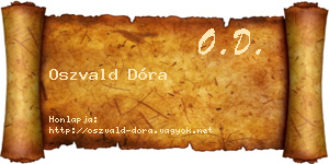 Oszvald Dóra névjegykártya